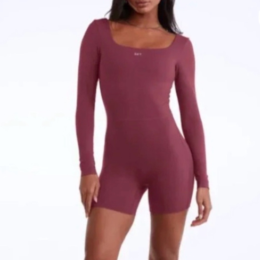 Set Active Los Angeles Romper Bodysuit Long Sleeve Shortysuit Canyon Rose Size S
